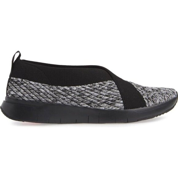 Fitflop Artknit Ballet Shoe Slip On Sneaker Women 5 Gray Black Comfort LIght 36 - Picture 5 of 7